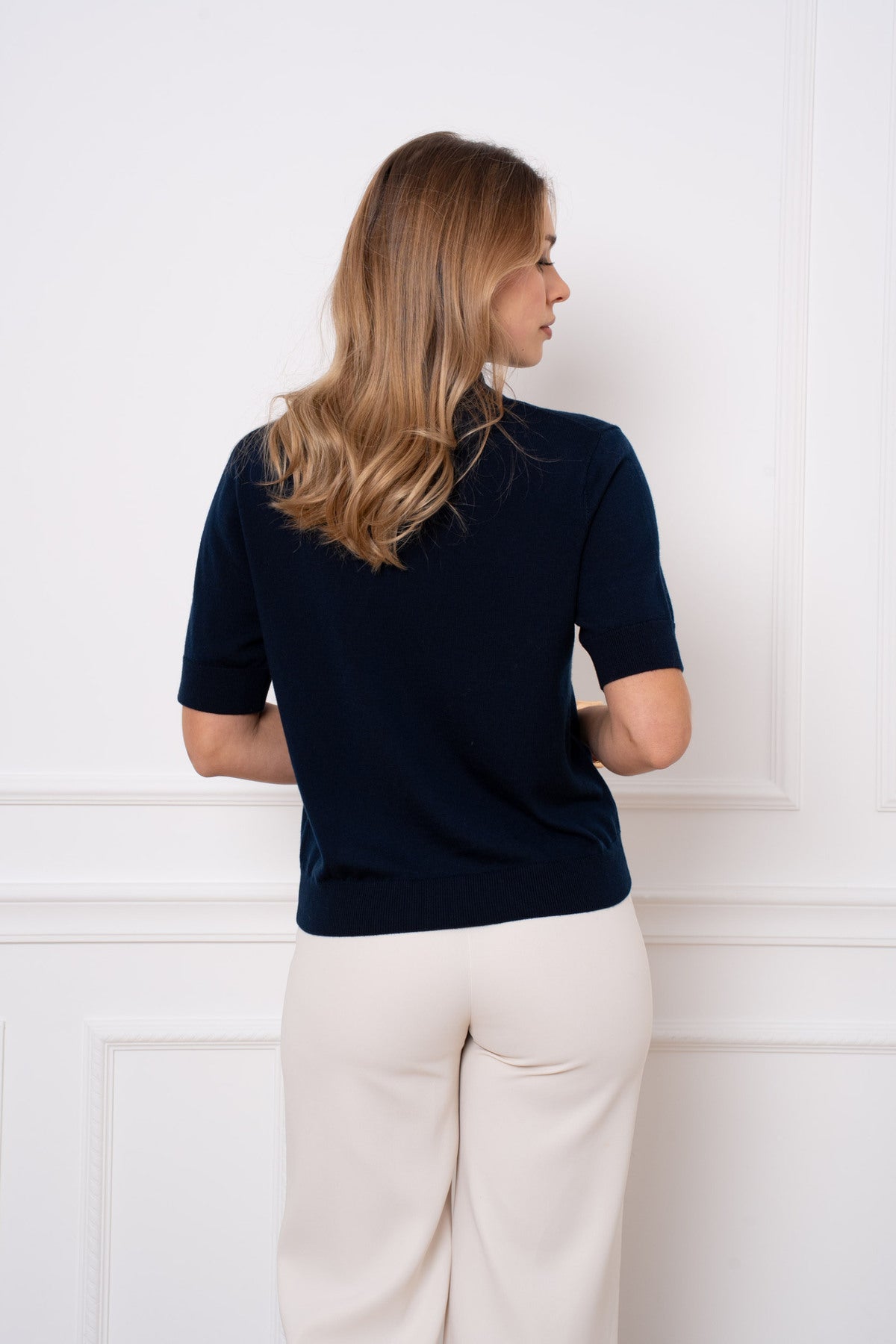 Merino vilnos polo megztinis